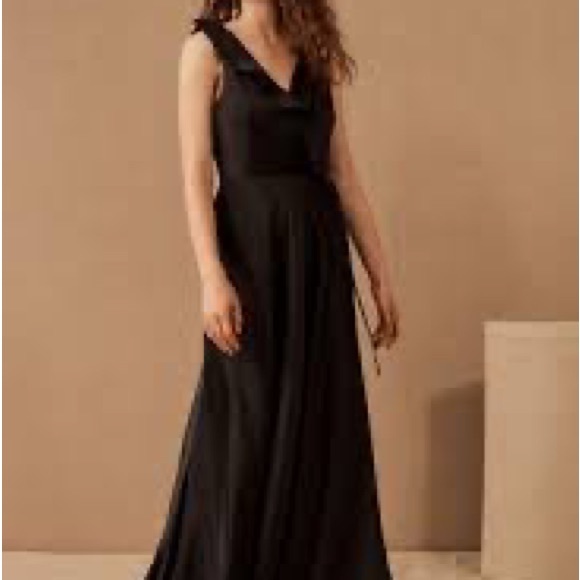 BHLD Tags On black wedding guest gown /wrap dress - Picture 9 of 10